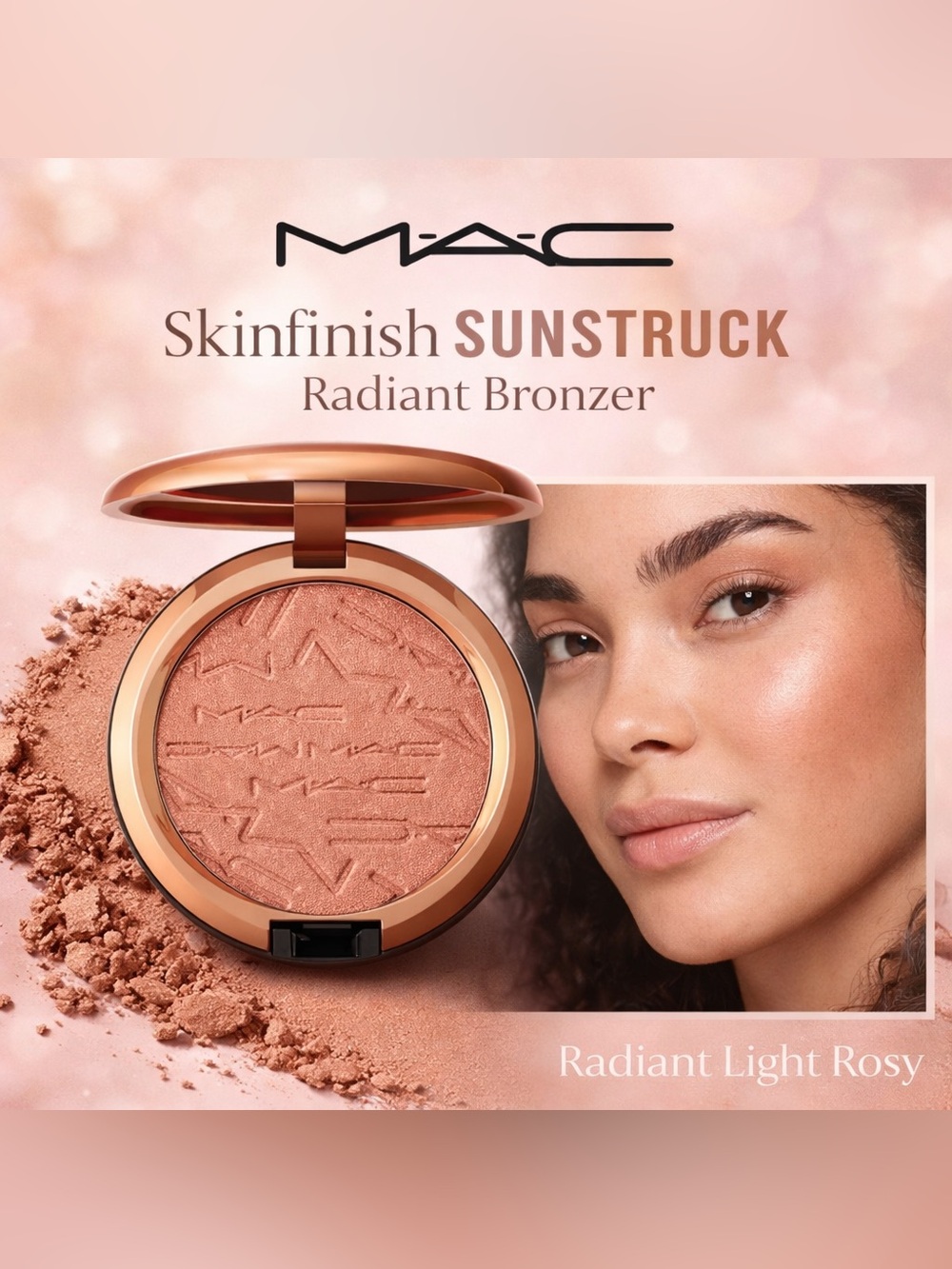 M·A·C Skinfinish Sunstruck Radiant Bronzer in Radiant Light Rosy Brand New